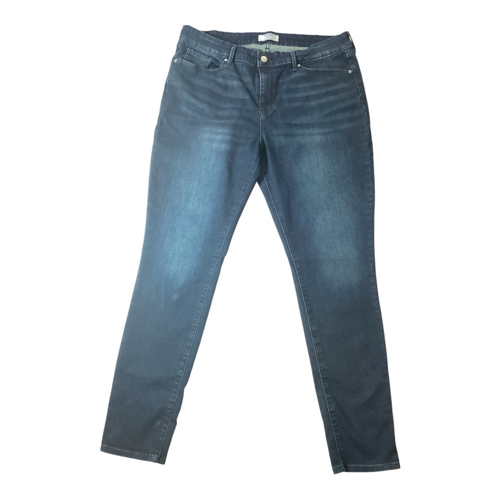 Denizen from Levi's Dark Indigo Skinny Mid Rise Jeans Plus Size 18 - Picture 2 of 12